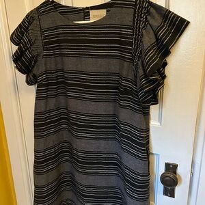 Anthropologie Moon River Black and White Striped Top